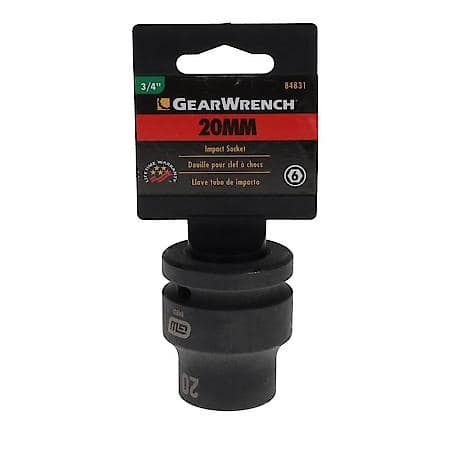 3/4" Drive 6 Point Standard Impact Metric Socket 20mm