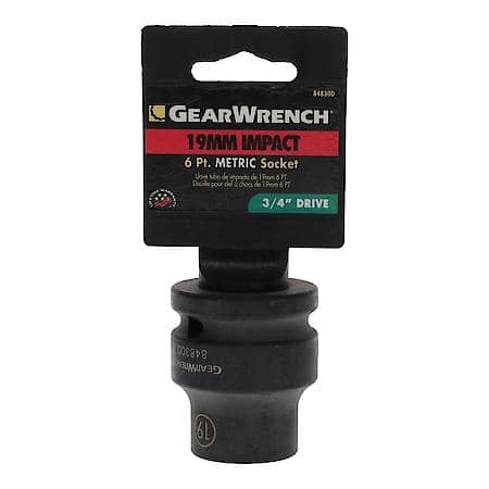 3/4In Drive 6 Point Standard Impact Socket 19mm
