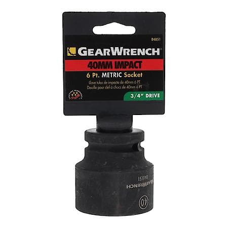 3/4" Drive 6 Point Standard Impact Metric Socket 40mm
