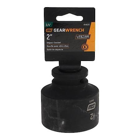 3/4" Drive 6 Point Standard Impact Sae Socket 2"