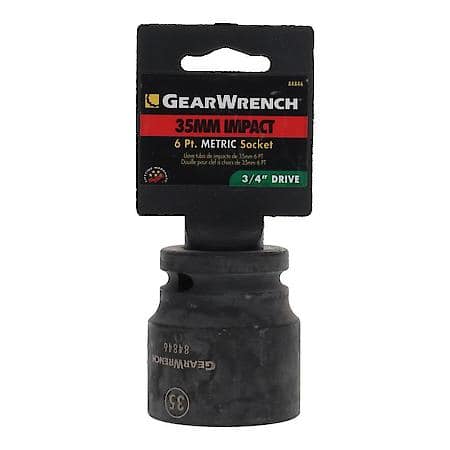 3/4" Drive 6 Point Standard Impact Metric Socket 35mm