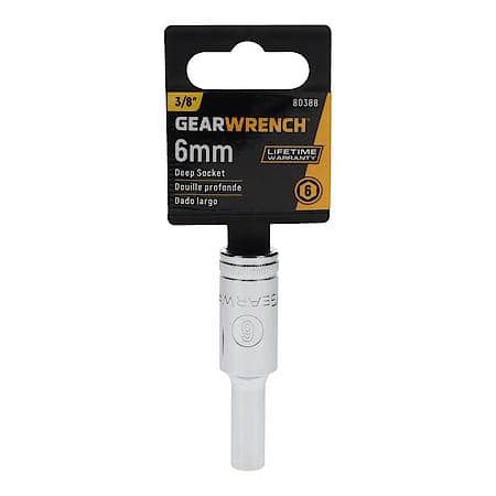 3/8" Drive 6 Point Deep Metric Socket 6mm