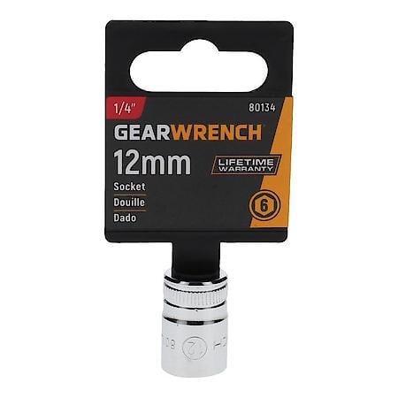 1/4" Drive 6 Point Standard Metric Socket 12mm