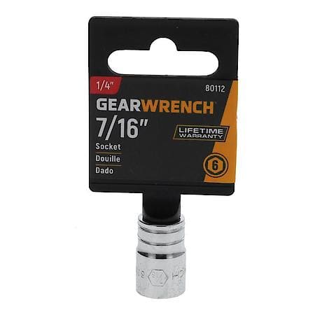 1/4" Drive 6 Point Standard Sae Socket 7/16"