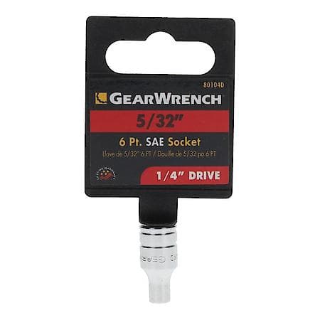 1/4" Drive 6 Point Standard Sae Socket 5/32"