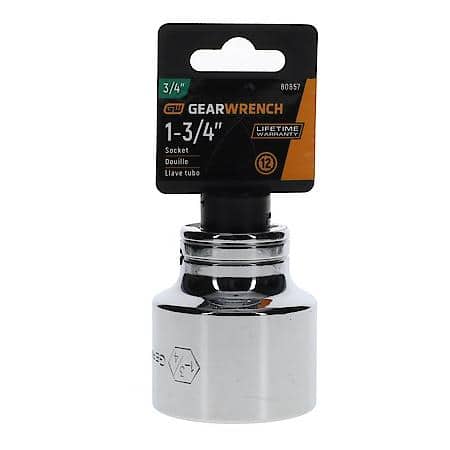 3/4" Drive 12 Point Standard Sae Socket 1-3/4"
