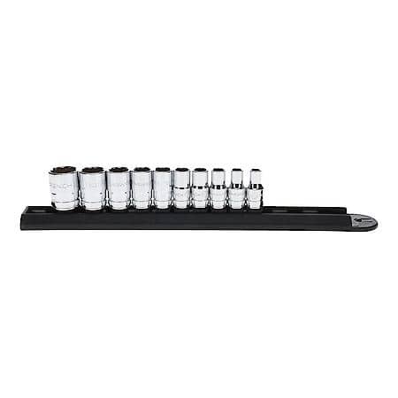10 Piece 1/4" Drive 12 Point Standard Sae Socket Set
