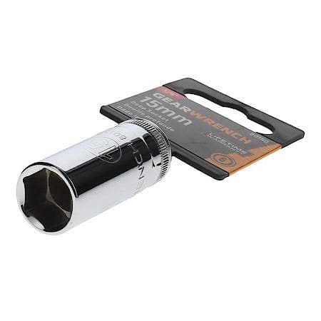 1/4" Drive 6 Point Deep Metric Socket 15mm