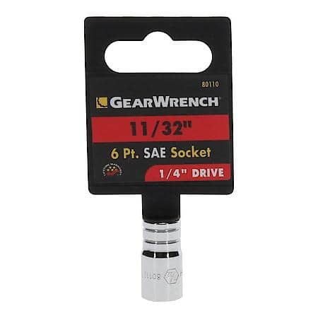 1/4" Drive 6 Point Standard Sae Socket 11/32"