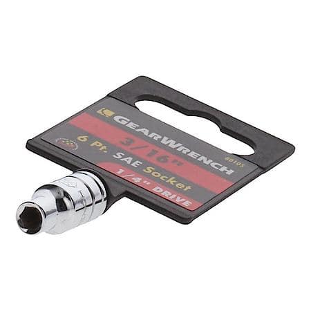 1/4" Drive 6 Point Standard Sae Socket 3/16"