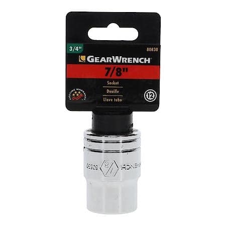 3/4" Drive 12 Point Standard Sae Socket 7/8"
