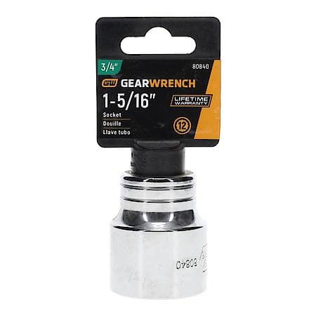 3/4" Drive 12 Point Standard Sae Socket 1-5/16"