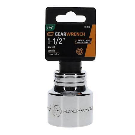 3/4" Drive 12 Point Standard Sae Socket 1-1/2"