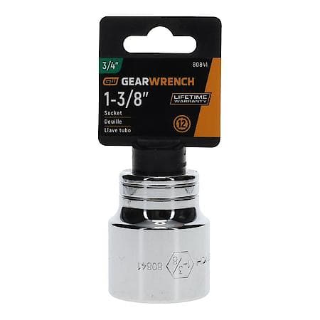 3/4" Drive 12 Point Standard Sae Socket 1-3/8"