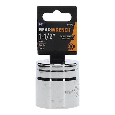 1/2" Drive 6 Point Standard Sae Socket 1-1/2"