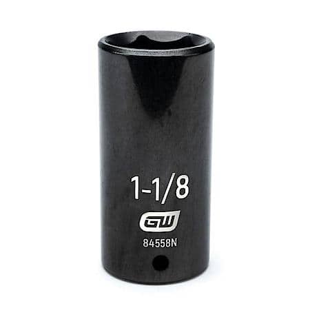 1/2" Drive 6 Point Deep Impact Sae Socket 1-1/8"