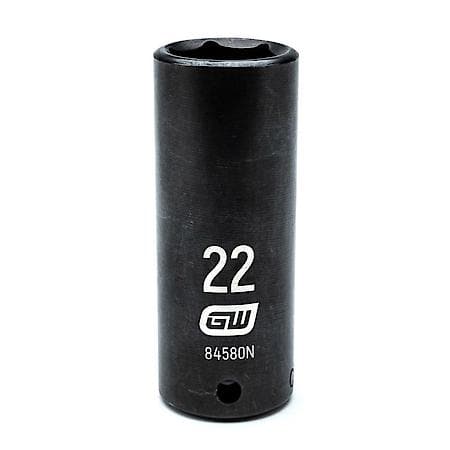 1/2" Drive 6 Point Deep Impact Metric Socket 22mm