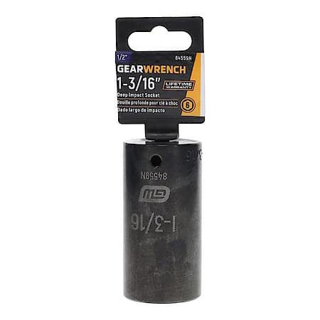 1/2" Drive 6 Point Deep Impact Sae Socket 1-3/16"