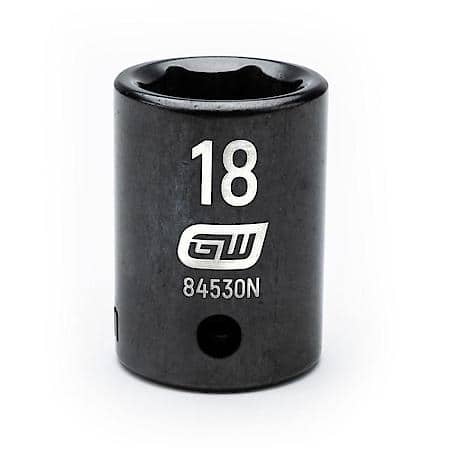 1/2" Drive 6 Point Standard Impact Metric Socket 18mm