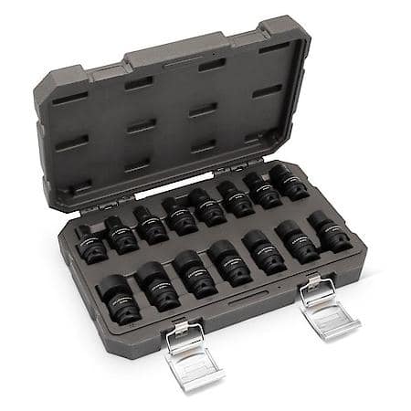 15 Piece 3/8" Drive 6 Point Standard Universal Impact Metric