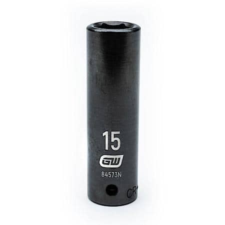 1/2" Drive 6 Point Deep Impact Metric Socket 15mm