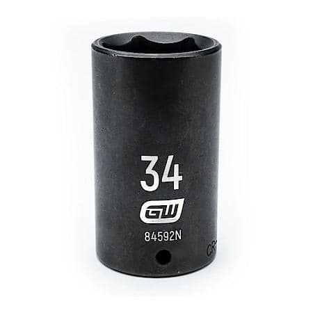 1/2" Drive 6 Point Deep Impact Metric Socket 34mm