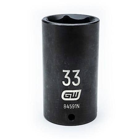 1/2" Drive 6 Point Deep Impact Metric Socket 33mm