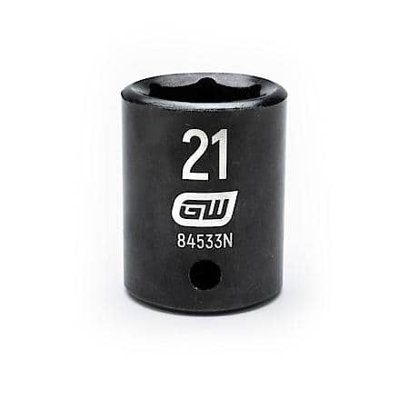 1/2" Drive 6 Point Standard Impact Metric Socket 21mm