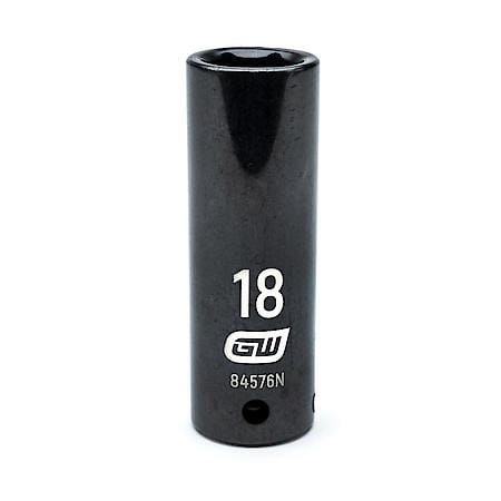 1/2" Drive 6 Point Deep Impact Metric Socket 18mm