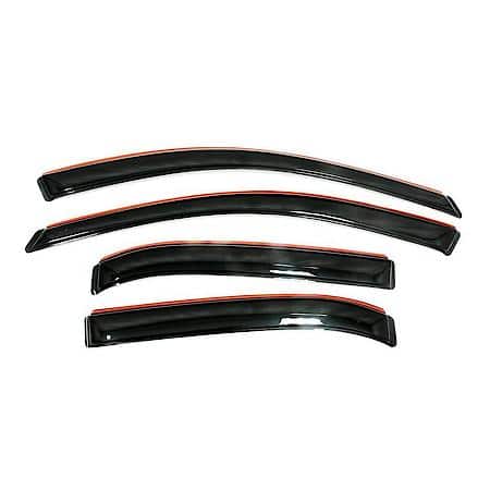 Ventvisor Window Visors, In-Channel Mount, Smoke, Front And Rear, 4 Pc