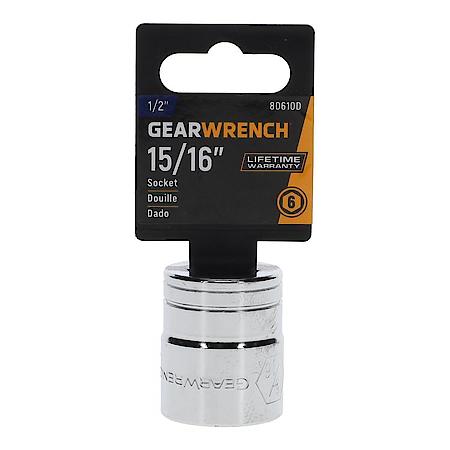 1/2" Drive 6 Point Standard Sae Socket 15/16"