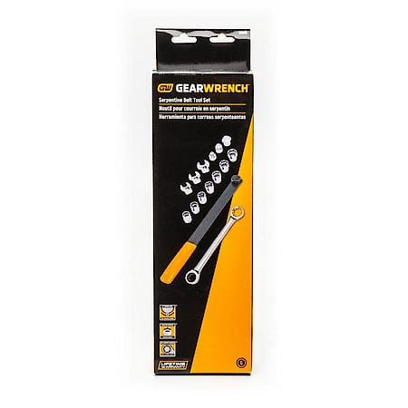 15 Piece Ratcheting Serpentine Belt Tool Set