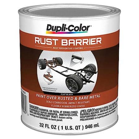 Dupli-Color, Rust Barrier Rust Preventative Coating, Flat, Black, 1-qt