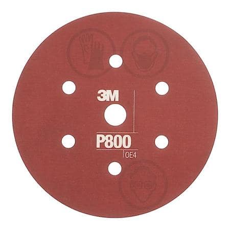 3M Flexible Abrasive Hookit Disc Dust Free, 34406, P800, 6 in 7H (Sold by each)