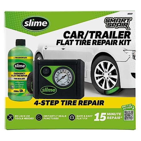 Smart Spair Flat Tire Repair Kit: 8 Min Inflation Time, 0-60 PSI, Tire Sealant