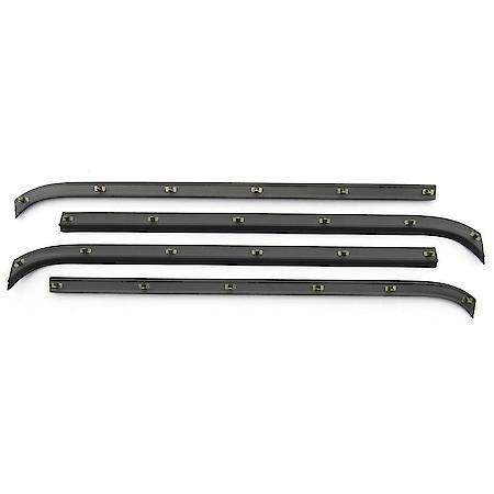 Ford Bronco Beltline Kit Front Door, 1973-1979 4 Pc, Black