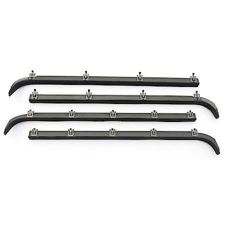 Ford Bronco Pickup Beltline Kit Front Door, 1987-1998 4 Pc, Black