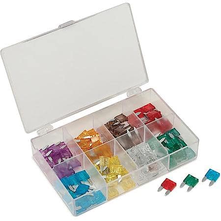 Mini Blade Fuse Assortment, 96 Pieces