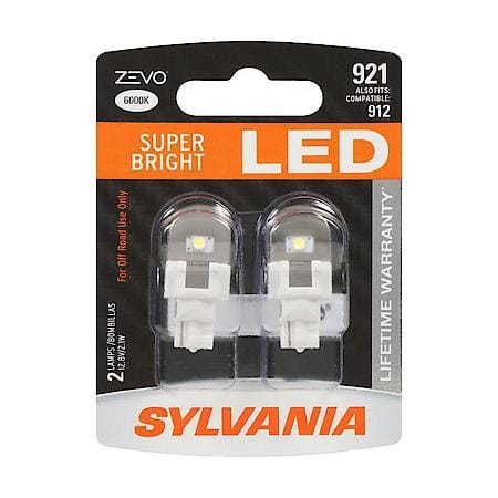 921 ZEVO: White LED Mini Bulb, Super Bright, Lifetime Limited Warranty, 2 Pack