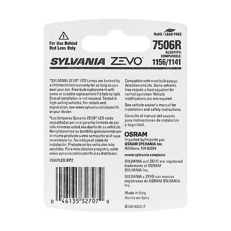 7506R ZEVO: Red LED Mini Bulb, Super Bright, Lifetime Limited Warranty, 2 Pack