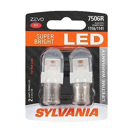 7506R ZEVO: Red LED Mini Bulb, Super Bright, Lifetime Limited Warranty, 2 Pack