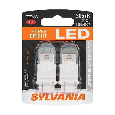 3057R ZEVO: Red LED Mini Bulb, Super Bright, Lifetime Limited Warranty, 2 Pack