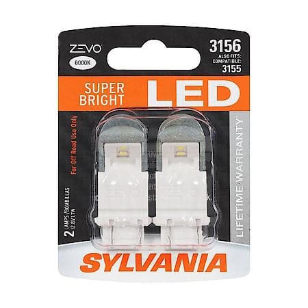 3156 ZEVO: White LED Mini Bulb, Super Bright, Lifetime Limited Warranty, 2 Pack