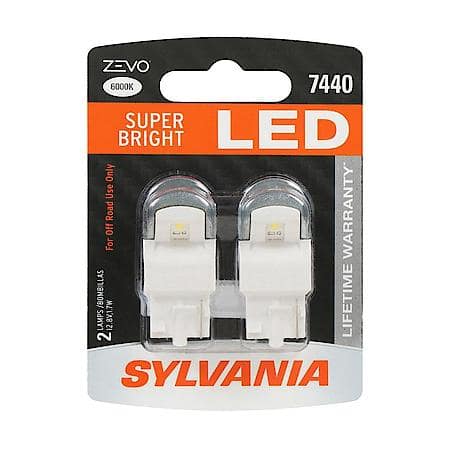 7440 ZEVO White LED Mini Light Bulb, Super Bright, 2 Pack