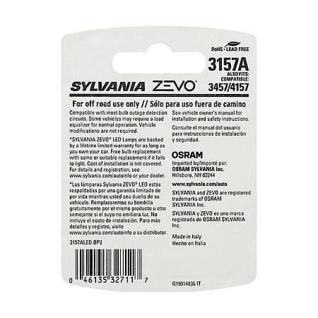 3157A ZEVO: Amber LED Mini Bulb, Super Bright, Lifetime Limited Warranty, 2 Pack