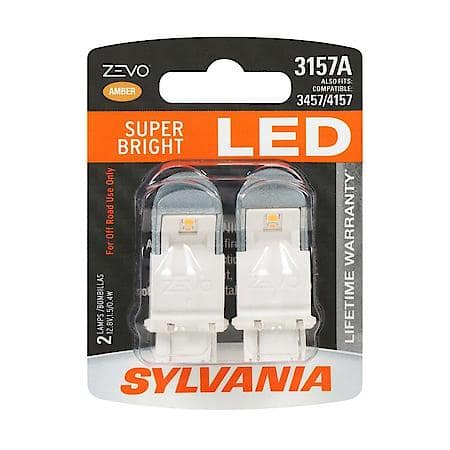 3157A ZEVO: Amber LED Mini Bulb, Super Bright, Lifetime Limited Warranty, 2 Pack
