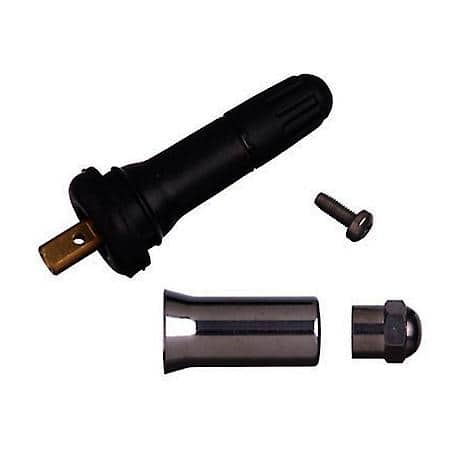 TPMS Snap-in Valve Assembly with Chrome Sleeve and Cap - 50 Pack