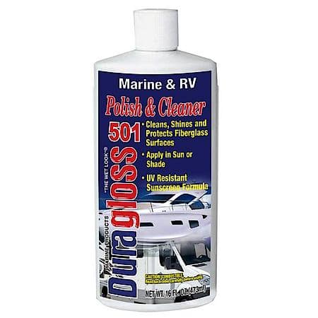 Marine/RV Polish & Cleaner: Fiberglass-Gel Coat, UV Protection, Body Shop Safe, 16 OZ