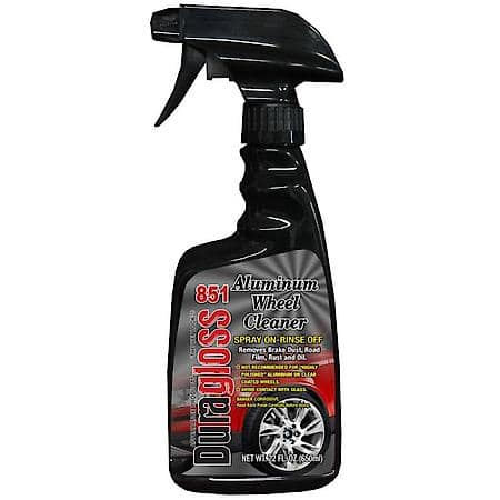 An acid based one step wheel cleaner for semi dull aluminum wheels