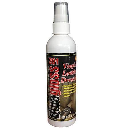 Blended silicone polymers which restores the luster and softens vinyl & leather